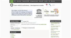 Desktop Screenshot of chaire-unesco-bordeaux.fr